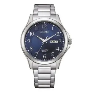 Citizen Men’s Quartz Silver Stainless Steel Blue Dial 40mm Watch BF2021-82L