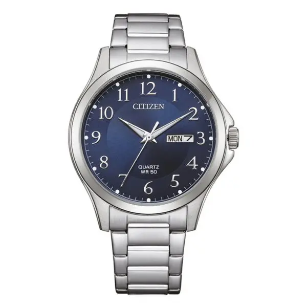 Citizen Men’s Quartz Silver Stainless Steel Blue Dial 40mm Watch BF2021-82L