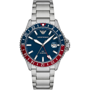 Emporio Armani Men’s Quartz Silver Stainless Steel Blue Dial 42mm Watch AR11590 (Without Tag)