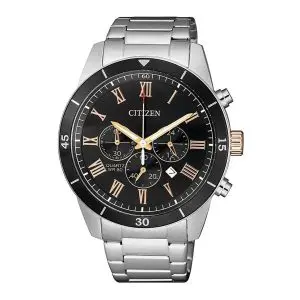 Citizen Men’s Chronograph Quartz Stainless Steel Black Dial 44mm Watch AN8168-51H