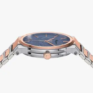 Ferragamo Swiss Made Men's Quartz Two Tone Stainless Steel Blue Dial 41mm Watch SFHP007-20