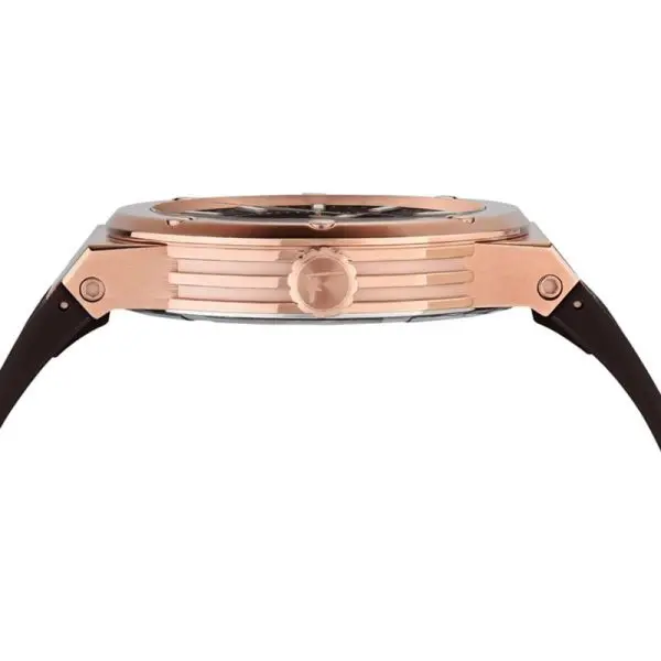Ferragamo Men’s Swiss Made Quartz Brown Silicone Strap Brown Dial 44mm Watch SFHY02522