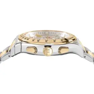 Alternative view of Ferragamo Men’s Swiss Made Quartz Two Tone Stainless Steel Silver Dial 42mm Watch SFKZ00523