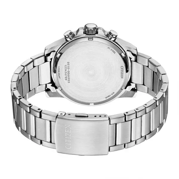 Citizen Men’s Quartz Silver Stainless Steel Silver Dial 43mm Watch AN3690-56B - Image 3