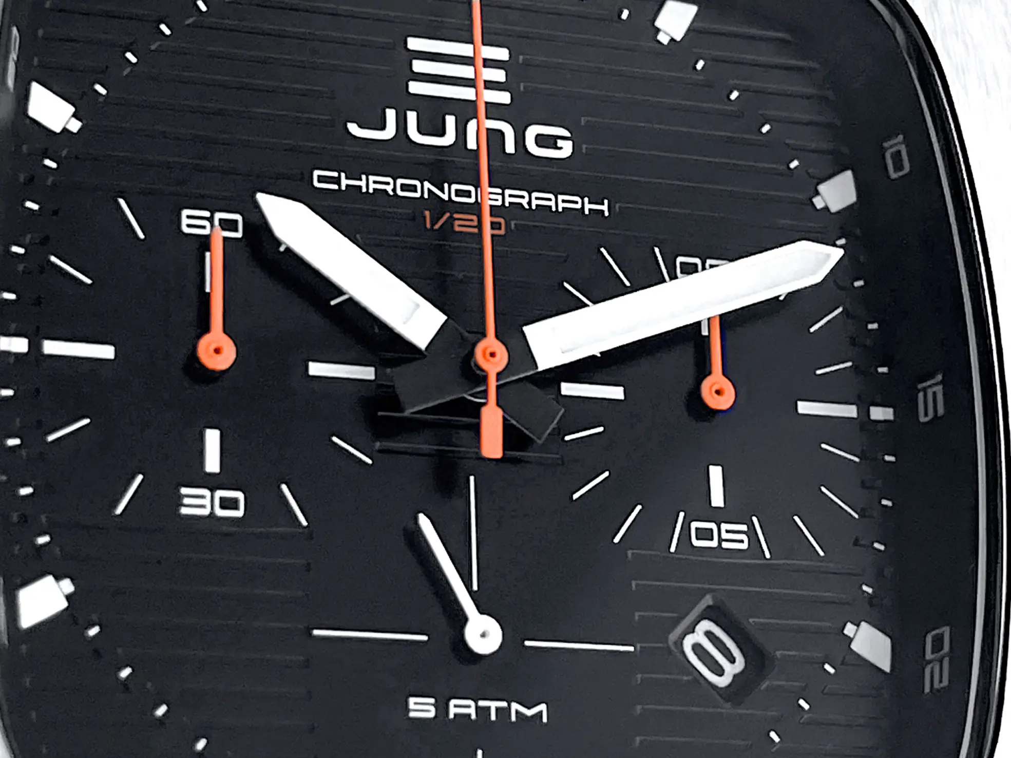 JUNG Men’s Quartz Black Silicone Strap Black Dial 49mm French Design – Japan Made Watch J43C-01-BK