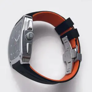 JUNG Men’s Quartz Black Silicone Strap Black Dial 49mm French Design – Japan Made Watch J43C-01-BK