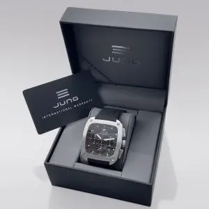 JUNG Men’s Quartz Black Silicone Strap Black Dial 49mm French Design – Japan Made Watch J43C-01-BK