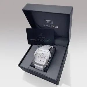 JUNG Men’s Quartz White Silicone Strap White Dial 49mm French Design - Japan Made Watch J43C-01-WH