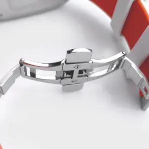 JUNG Men’s Quartz White Silicone Strap White Dial 49mm French Design - Japan Made Watch J43C-01-WH