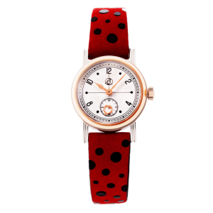 LOV-IN BOUQUET Japan Women’s Quartz Red Lacquer Leather Strap White Dial 33mm Watch LVB135I3