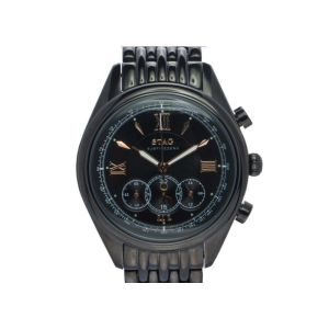 STAG TYO Japan Men’s Quartz Stainless Steel Black Dial 42mm Watch STG008B1