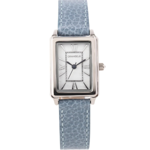 GRANDEUR ELEGANCE Japan Women’s Quartz Ice Blue Leather Strap White Dial 33mm Watch ESL073W5