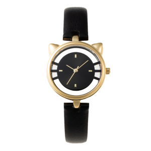 GRANDEUR ELEGANCE Japan Women’s Quartz Black Leather Strap Black Dial 36mm Watch ESL081W3