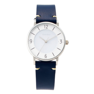 GRANDEUR ELEGANCE Japan Women's Quartz Leather Strap White & Silver Dial 31mm Watch GSW005W1