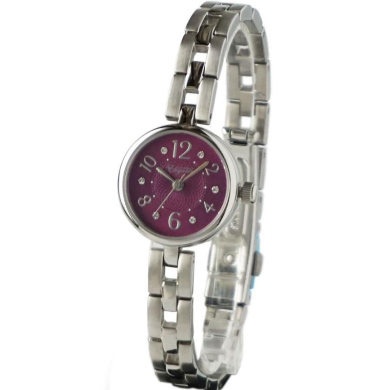 GRANDEUR ELEGANCE Women’s Quartz Stainless Steel Burgundy Dial 22mm Watch ESL075W3