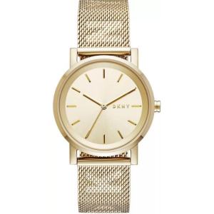 DKNY Women’s Quartz Gold Stainless Steel Gold Dial 34mm Watch NY2621 (Without Tag)