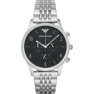 Emporio Armani Men’s Quartz Stainless Steel Black Dial 43mm Watch AR1863 (Without Tag)