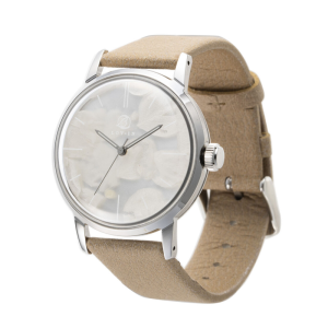 Alternative view of LOV-IN BOUQUET Japan Women’s Quartz Apple Skin Leather Strap White Flower Dial 36mm Watch LVB136S1