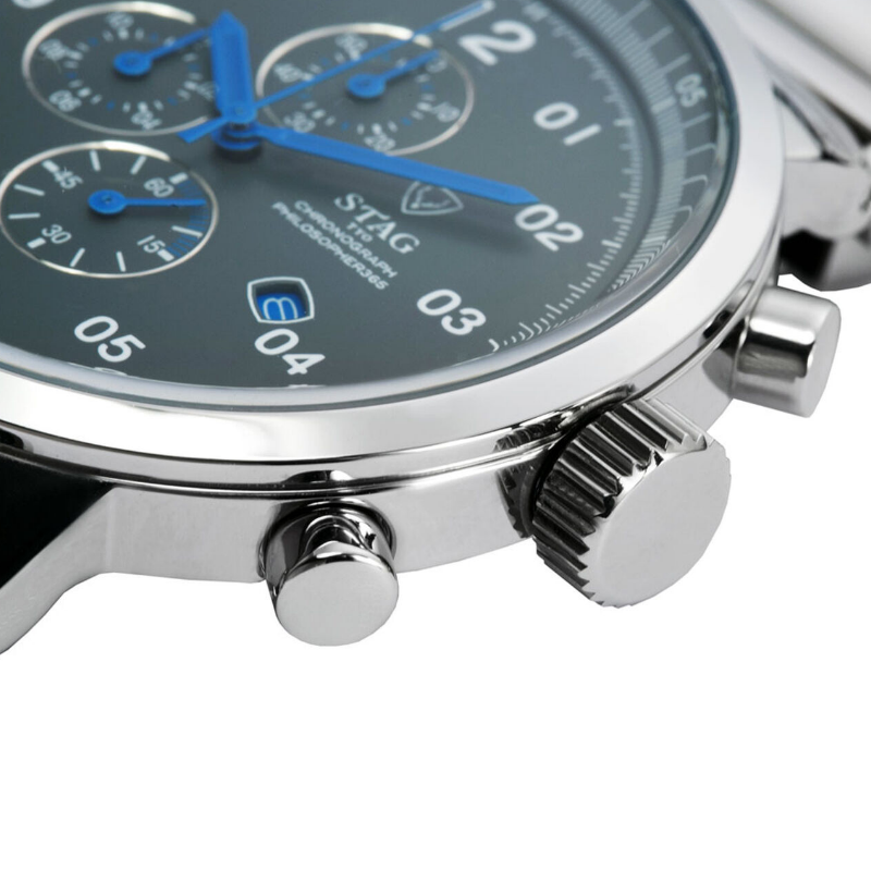 STAG TYO Japan Men’s Quartz Stainless Steel Dark Green Dial 51mm Watch STG012S2a - Image 2