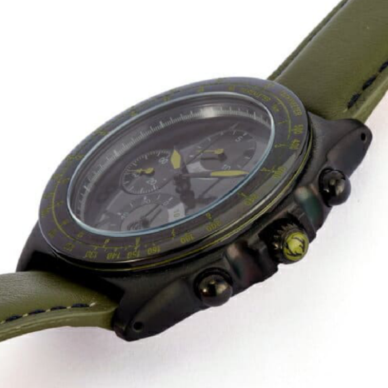 STAG TYO Japan Men’s Quartz Green Leather Strap Green Dial 47mm Watch STG006B2 - Image 2
