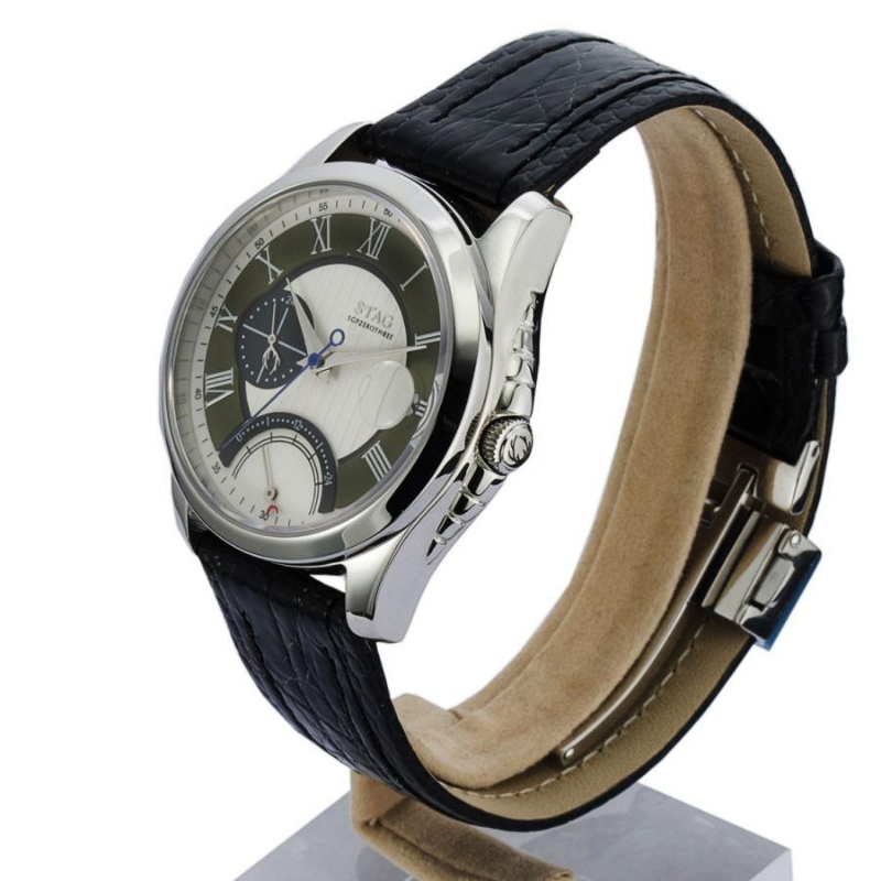 STAG TYO Japan Men’s Quartz Leather Strap Green & White Dial 38mm Watch STG001S1 - Image 2