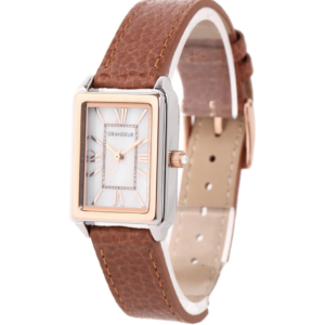 Alternative view of GRANDEUR ELEGANCE Japan Women’s Quartz Brown Leather Strap White Dial 21mm Watch ESL073T5