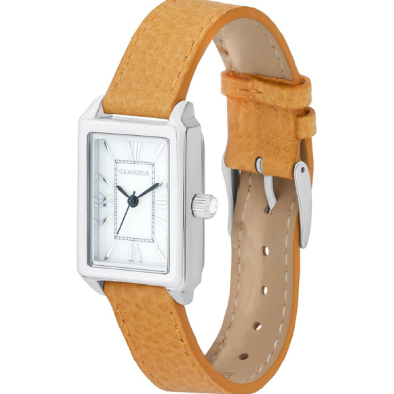 GRANDEUR ELEGANCE Japan Women’s Quartz Leather Strap White Dial 21mm Watch ESL073W1 - Image 2