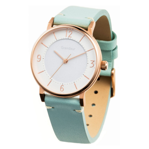 Alternative view of GRANDEUR ELEGANCE Japan Women’s Quartz Leather Strap Silver&White Dial 31mm Solar Watch Watch GSW005P2