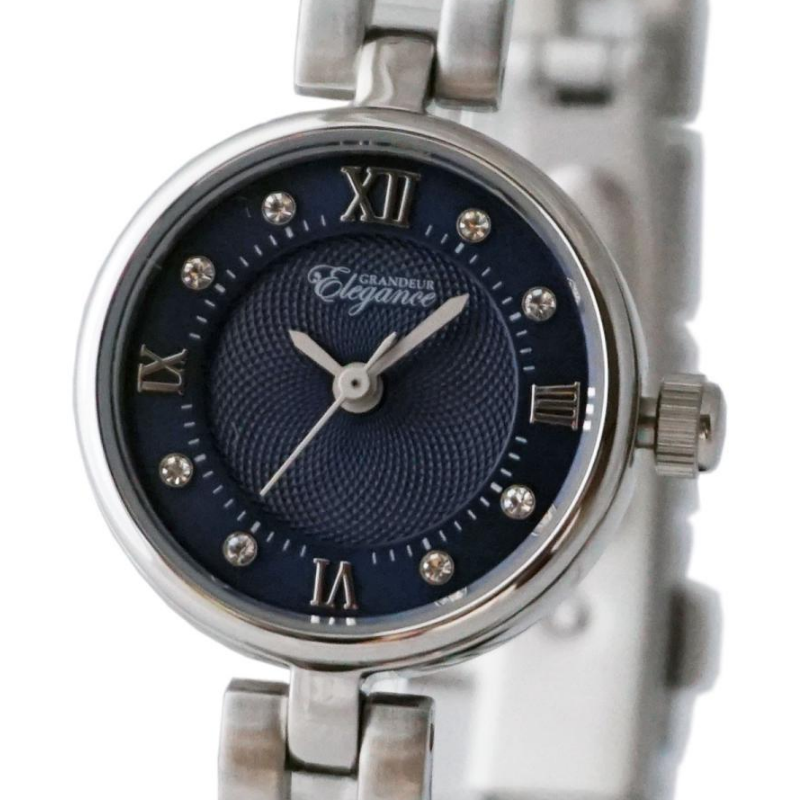 GRANDEUR ELEGANCE Women’s Quartz Stainless Steel Blue Dial 22mm Watch ESL078W3 - Image 2