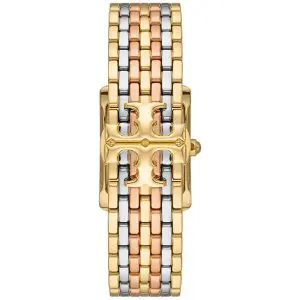 Tory Burch Women’s Quartz Three-tone Stainless Steel Cream Dial 25mm Watch TBW1078