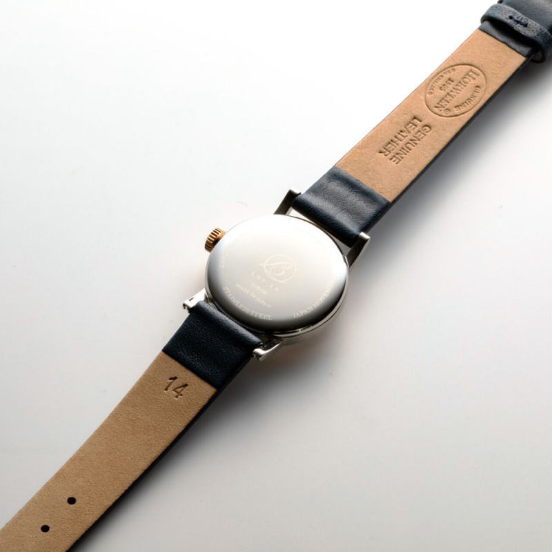 LOV-IN BOUQUET Japan Women’s Quartz Black Horween Leather Strap White Dial 33mm Watch LVB135HP1 - Image 3