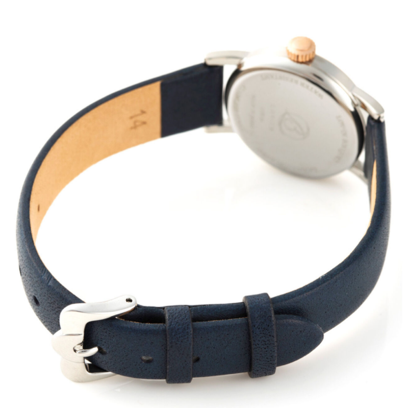 LOV-IN BOUQUET Japan Women’s Quartz Navy Leather Strap White Dial 26mm Watch LVB135H4 - Image 3