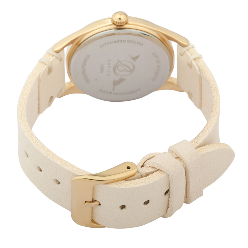 LOV-IN BOUQUET Japan Women’s Quartz Leather Strap Cream Dial 33mm Watch LVB134G3 - Image 3