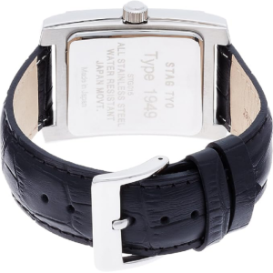 STAG TYO Men’s Quartz Black Leather Strap Black Dial 45mm Watch STG015S2 - Image 3