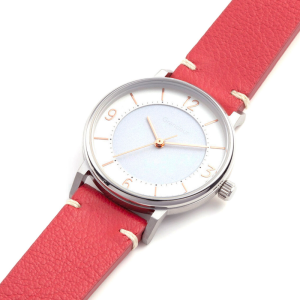 GRANDEUR ELEGANCE Japan Women’s Quartz Leather Strap Silver & White Dial 31mm Solar Watch GSW005W3 - Image 3