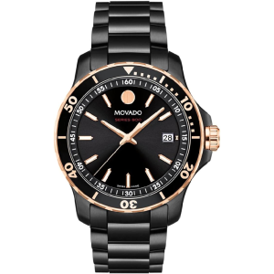 Movado Men’s Swiss Made Quartz Stainless Steel Black Dial 40mm Watch 2600162