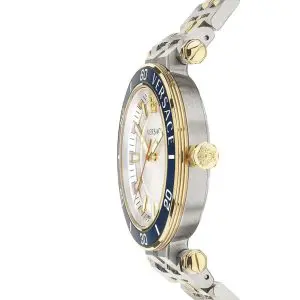 Alternative view of Versace Men’s Quartz Swiss Made Two-Tone Stainless Steel White Dial 43mm Watch VEZ300521