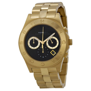 Marc by Marc Jacobs Women's Chronograph Quartz Stainless Steel Black Dial 40mm Watch MBM3309