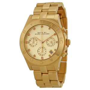 Marc by Marc Jacobs Women’s Chronograph Quartz Stainless Steel Gold Dial 40mm Watch MBM3101
