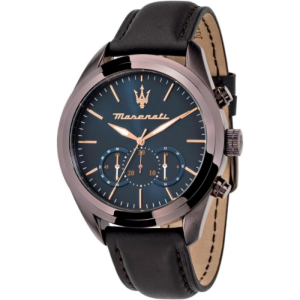 Maserati Men’s Chronograph Quartz Leather Strap Blue Dial 45mm Watch R8871612008