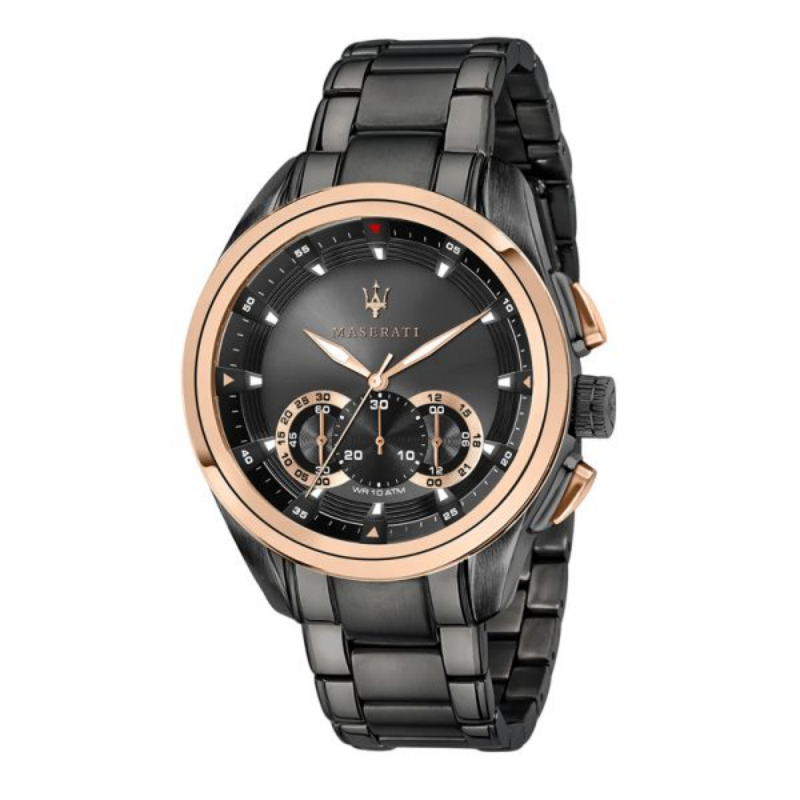 Maserati Men’s Chronograph Quartz Black Stainless Steel Black Dial 45mm Watch R8873612016