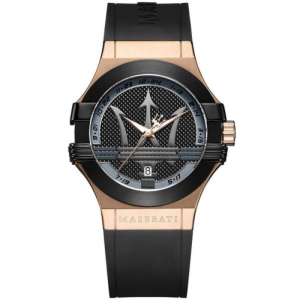 Maserati Men’s Quartz Black Silicone Strap Black Dial 40mm Watch R8851108002