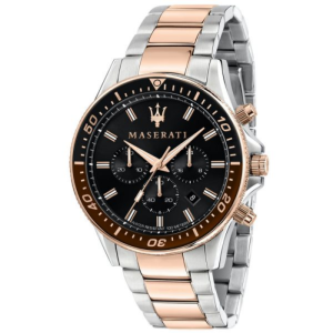 Maserati Men’s Chronograph Quartz Two-Tone Stainless Steel Black Dial 44mm Watch R8873640009