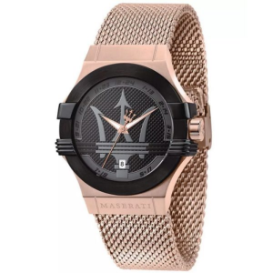 Maserati Men’s Quartz Rose Gold Stainless Steel Black Dial 42mm Watch R8853108009
