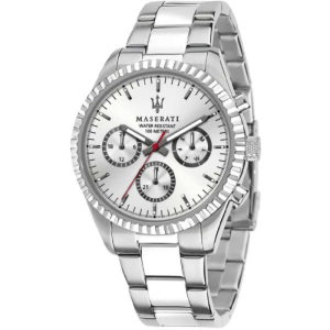 Maserati Men’s Chronograph Quartz Silver Stainless Steel Silver Dial 43mm Watch R8853100018