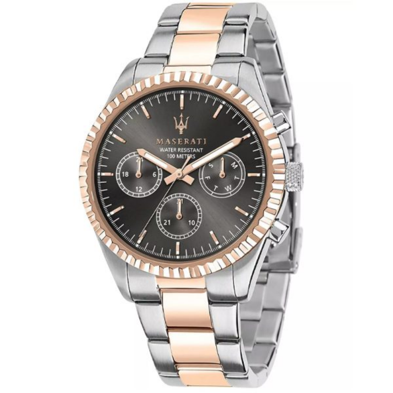 Maserati Men’s Chronograph Quartz Two-Tone Stainless Steel Black Dial 43mm Watch R8853100020