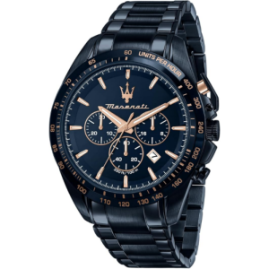 Maserati Men’s Chronograph Quartz Stainless Steel Navy Blue Dial 45mm Watch R8873612054