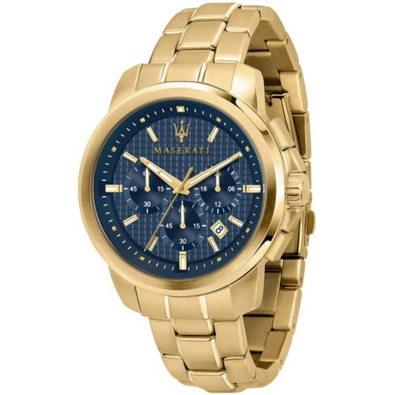 Maserati Men’s Chronograph Quartz Gold Stainless Steel Blue Dial 44mm Watch R8873621021