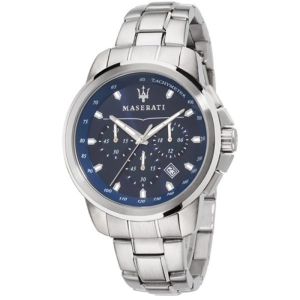 Maserati Men’s Chronograph Quartz Silver Stainless Steel Black Dial 44mm Watch R8873621009