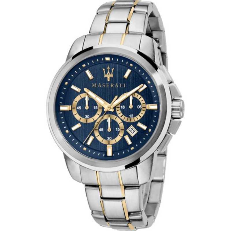 Maserati Men’s Chronograph Quartz Silver Stainless Steel Blue Dial 44mm Watch R8873621016